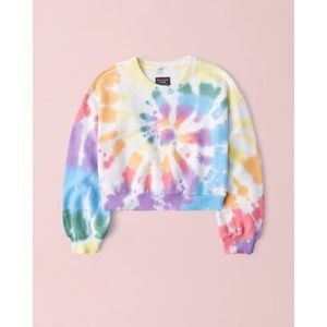 abercrombie tie dye cropped SUPER SOFT crewneck
